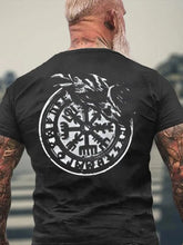Herren Viking Style Vegvísir & Raben Bedrucktes T-Shirt zartstils